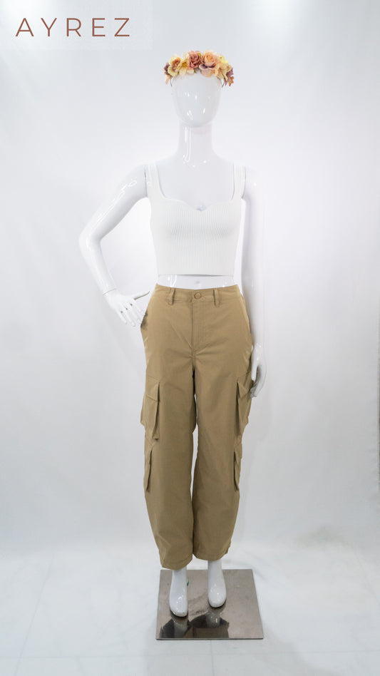 crop top blanco en canalé